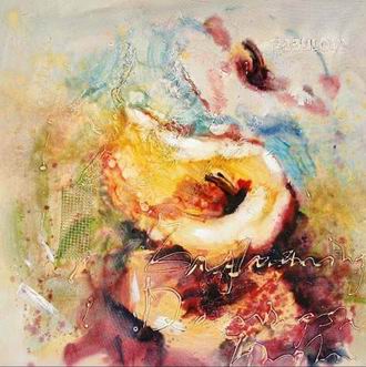 Textured Flowers oil painting